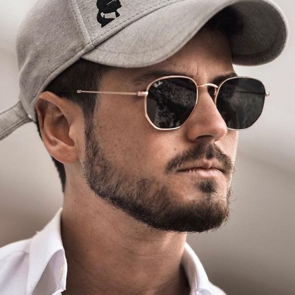 Model Display RayBan Hexagonal Green G15 Lens RB3548N Gold Frame - Picture 16 of 16